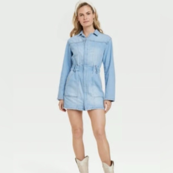 Universal Thread Light Wash 6 Woman's long sleeve dress - Picture 8 of 15